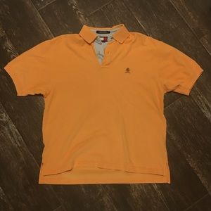 Tommy Hilfiger Orange Collared Short Sleeved Shirt